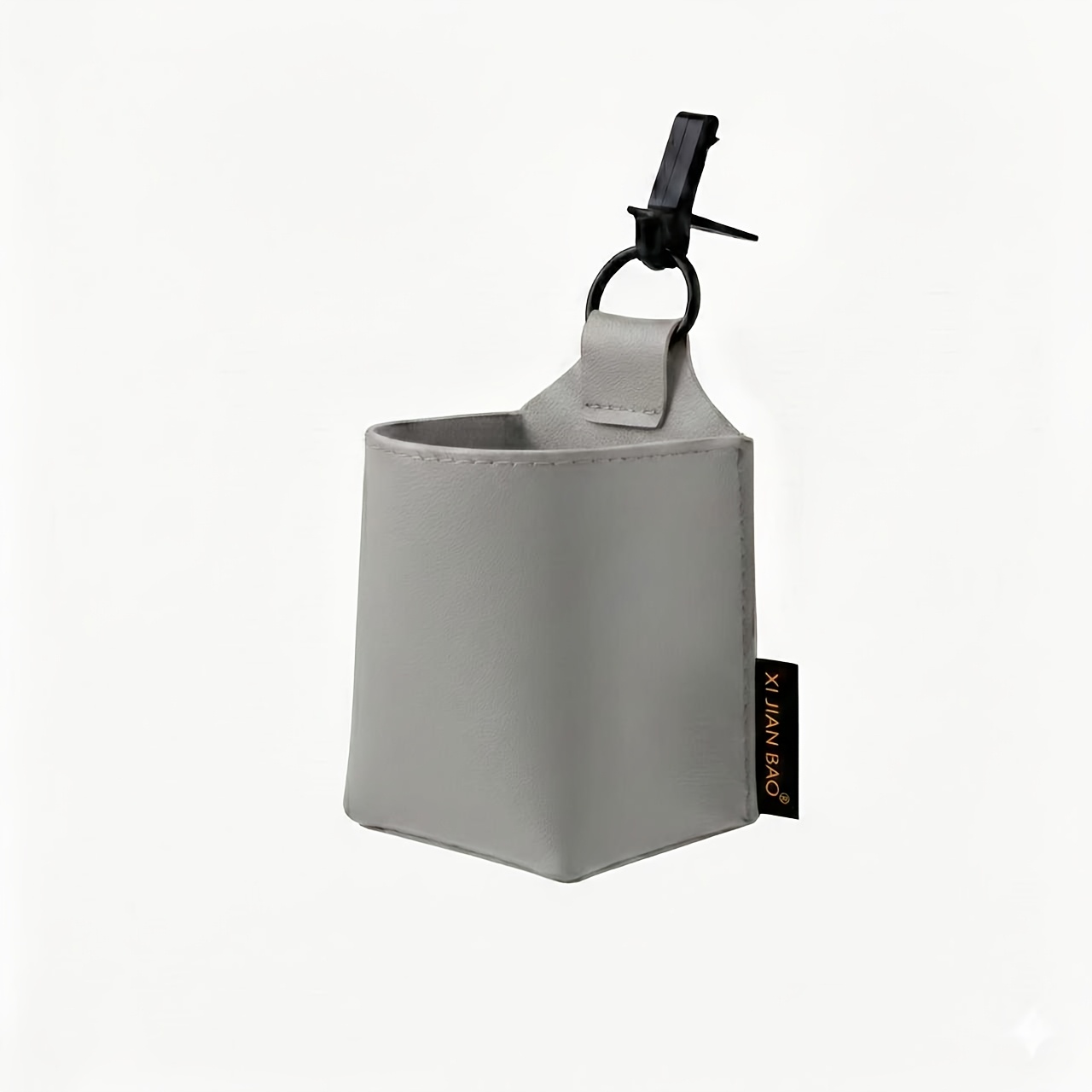 Image of High-end Pu Leather Car Air Vent Storage Box, Mini Hanging Car Cup Holder And Phone Holder, Can Hold Tissues, Receipts, And Cups, A Gift For Car Enthusiasts