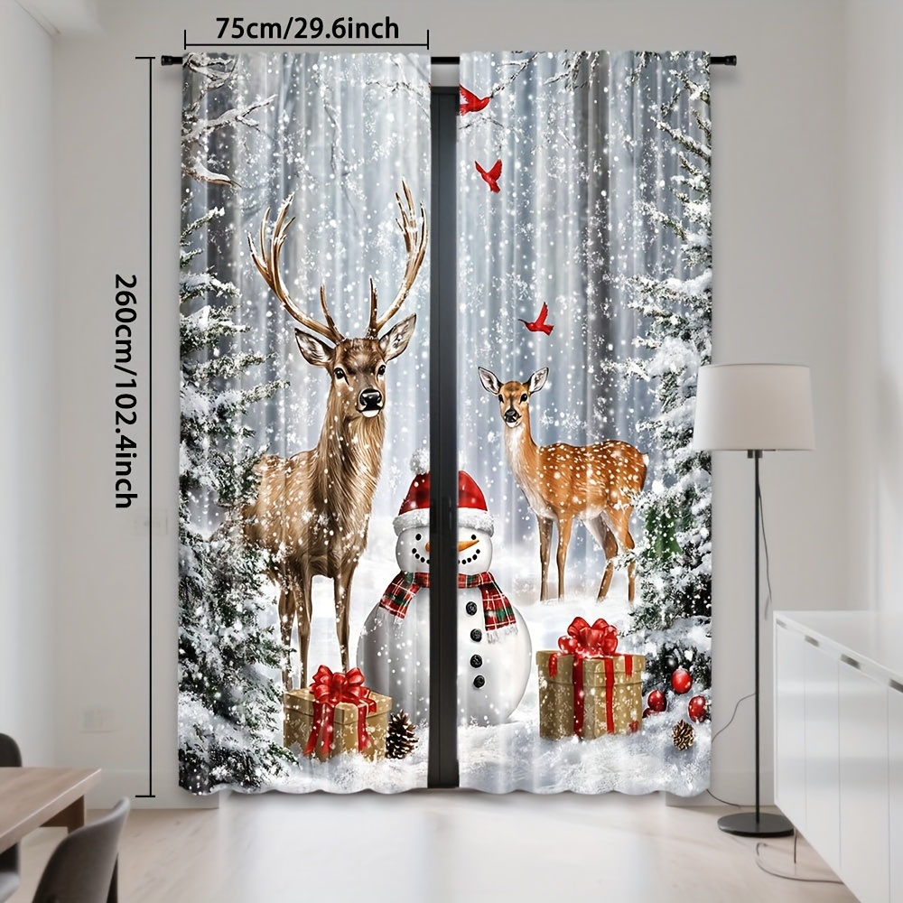TEMU 2 Pezze Natalizie con e - Design a per , 100% Poliestere Lavabile in Lavatrice, Decorazioni Moderne per Camera da Letto, Soggiorno o Ufficio,