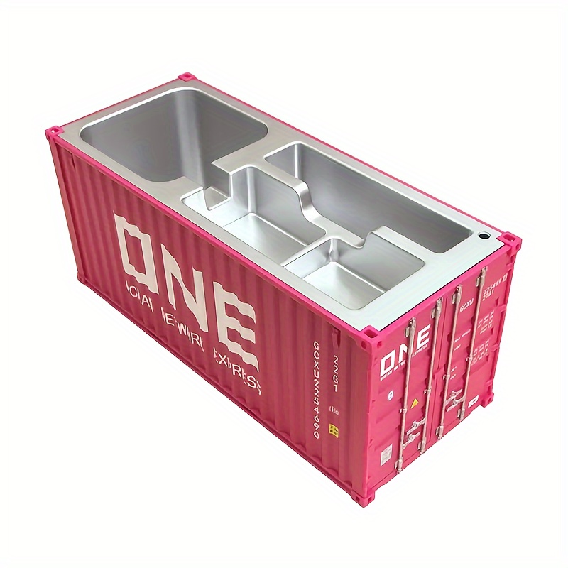 

1pc Realistic Container Model Pen Holder And Business Card Case - Perfect Gift For Transport Truck Lovers, Birthday Gift