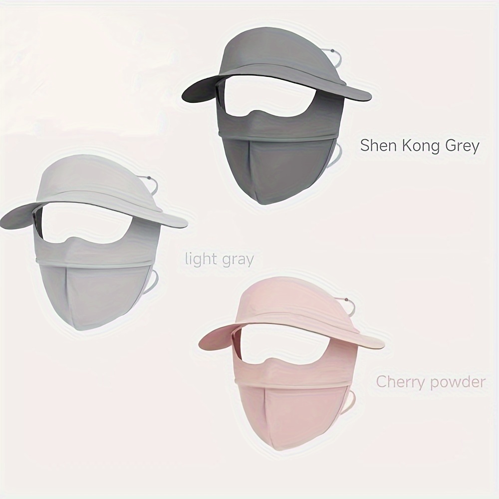 Uv Protection Sun Hat Face Shield Breathable Design Wide - Temu