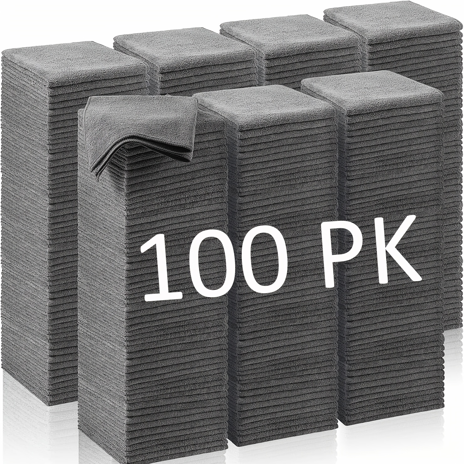E-shop 100 Stück ultraweiche Mikrofasertücher, wiederverwendbar und hoch saugfähig, ideal für die Reinigung im Haushalt, in Küche und Bad. Sie eignen