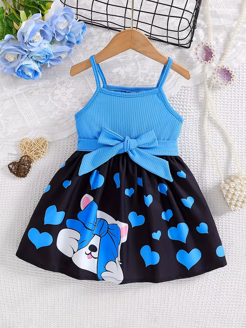 robe dété pour filles, robe décontractée pour bébé, robe à pour nouveau-né, vêtements pour enfants, tenue de robe pour bébé, robe et confortable manches, robe de mode douce avec ceinture, , décontractée, , , adaptée à toutes les occasions 0