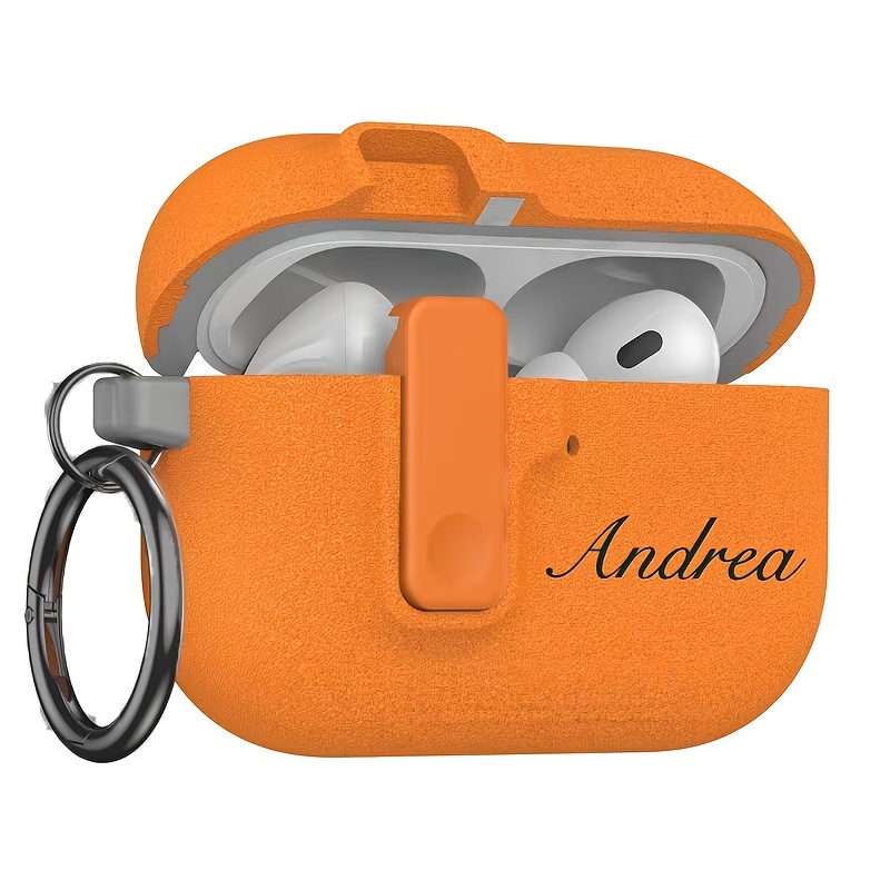 TEMU Personalized Laser Engraved Diy Name Shock Absorbing Protective Cover With Switch Lock Design And Compatible With For Airpods 1/2/3/4 And For