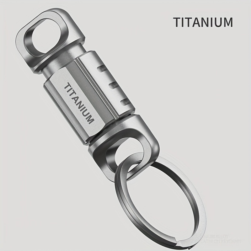 Titanium Alloy Quick-Release Keychain with a Rotating Connector And Magnetic Clasp, EDC Tool Gift, Fishing Gear Magnet, Lightweight Magnetic Keychain Pendant, Portable Belt-Mounted Keyring Gift Suitable for Outdoor Adventures