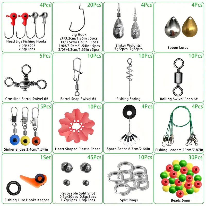 187pcs fishing accessories set fish hooks sinkers - Temu 187pcs fishing accessories set fish hooks sinkers - Temu