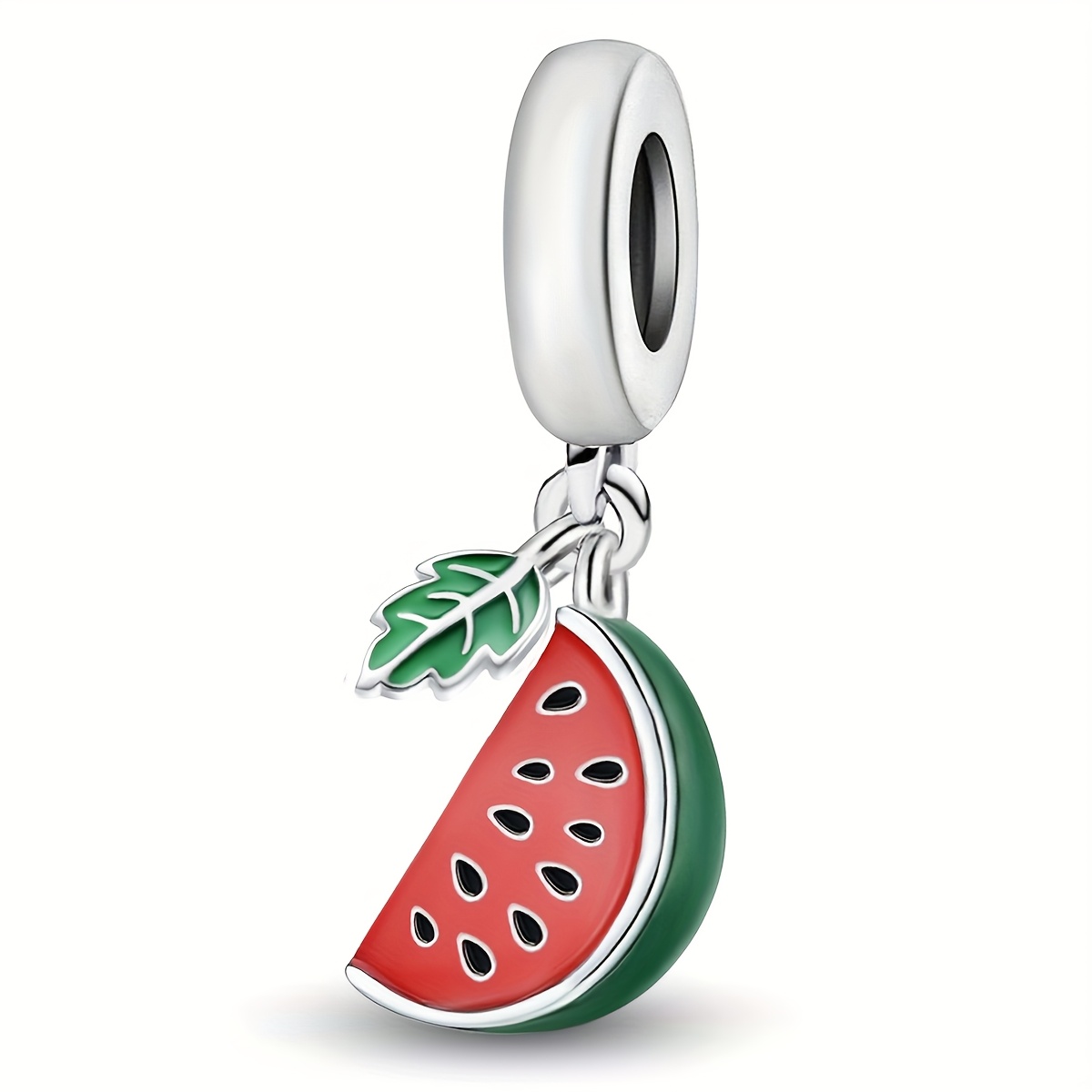 A Watermelon Pendant, Made Of 925 Silver-plated Material, Suitable For Original Bracelets Or Necklaces, Perfect As A Birthday Gift, Valentine's Day Gift, Or Mother's Day Gift For Women