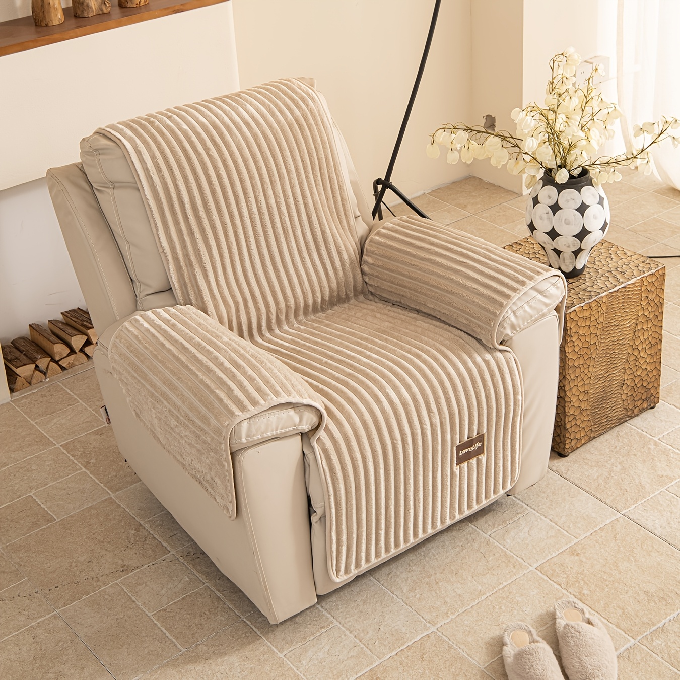TEMU - ( Xi Single Cushion) A Single Minimalist Style Sofa Pad With Anti-slip Features, Machine Washable, Made Of Soft And Durable Fabric, Suitable