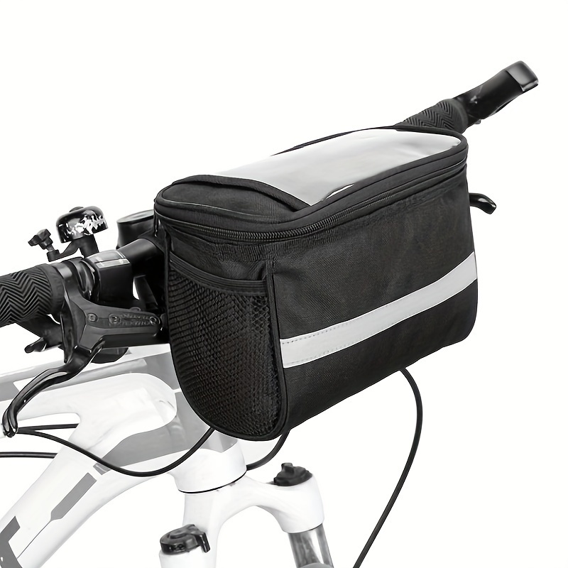 

1pc Bicycle Front Bag, Mountain Bike Handlebar Bag, Road Folding Handlebar Horizontal Bag