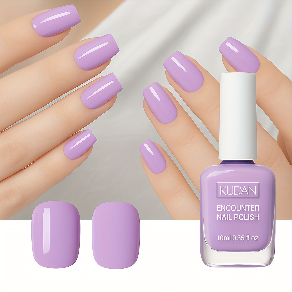 TEMU 1 Bottle Of Morandi Purple Gel Nail Polish, 0.35fl Ozuv-free & No Lamp Required, Peelable For Easy Removal, Quick-drying, Long-lasting High