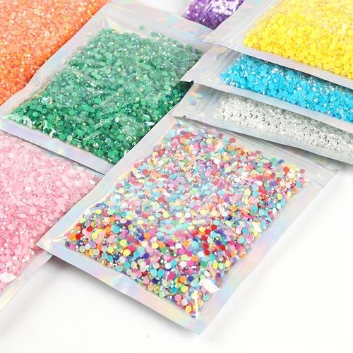 27 color jelly ab resin drill 2mm 4998pcs 3mm 4998pcs 4mm 2498pcs 5mm 1498pcs 6mm 498pcs flat back resin drill nail art clothing decoration bag shoe