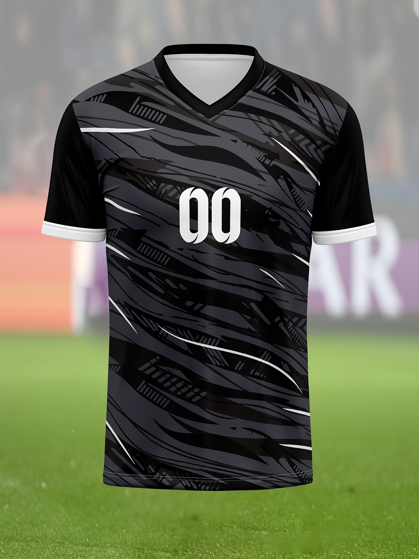 mens customizable soccer jersey black v neck 00 Temu United Kingdom