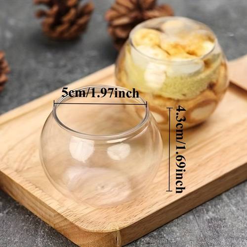 50pcs cups creative fish tank shaped transparent cups appetizer bowls pudding cups cream cups mousse cups jelly cups snack bowls nut bowls dessert bowls high end suitable for occasions weddings