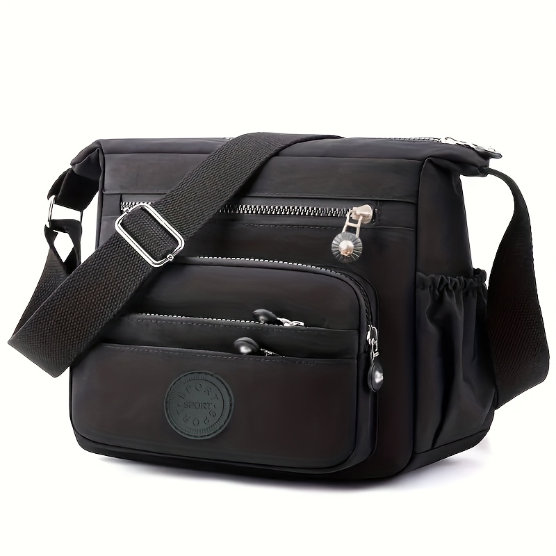 TEMU Borsa a tracolla unica spalla da donna unisex, nuovo stile con scomparti multipli, adatta per uso casual, borsa a bandoliera [con della cerniera
