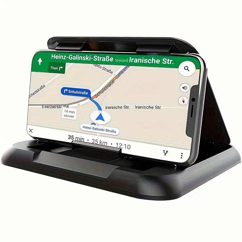 Silicone Car Phone Holder, Universal Ar Navigation Mount With Anti-slip Pad For Dashboard And Sunshade