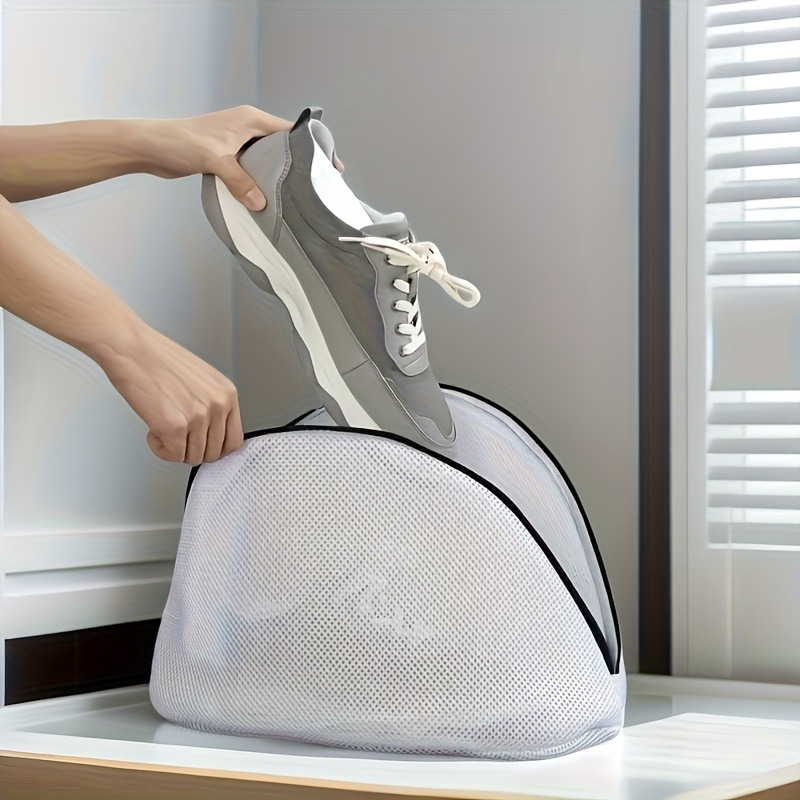 1pc Household Shoe Washing Bag - Mesh Laundry Bag with Zipper, Protective Wash Bag for Delicates, Bras, and Underwear, Prevents Deformation, Ideal for Machine Washing and Storage, Laundry Wash Bag|Delicate Protective Bag|Durable Woven Material, Laundry Bags