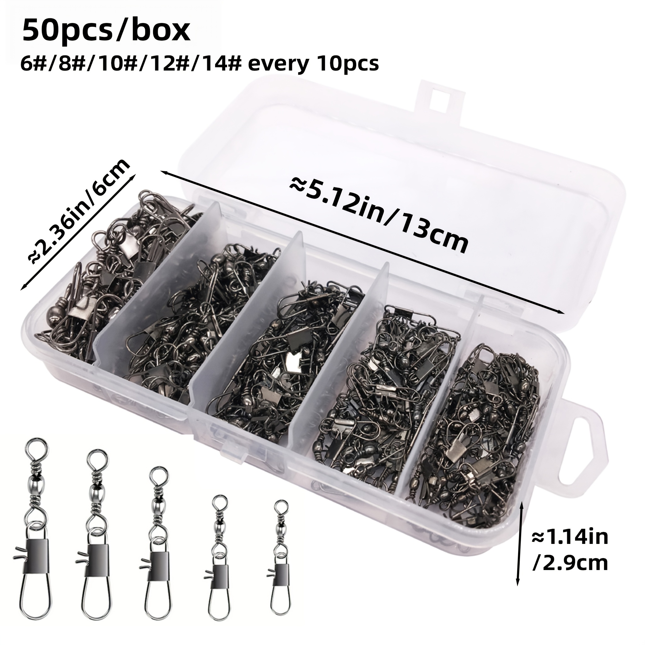 E-shop 50er-Pack Verbinder Set | B-Typ Stiftverbinder aus Edelstahl für Multi-Größen und Multi- Angeln, - TURIOU