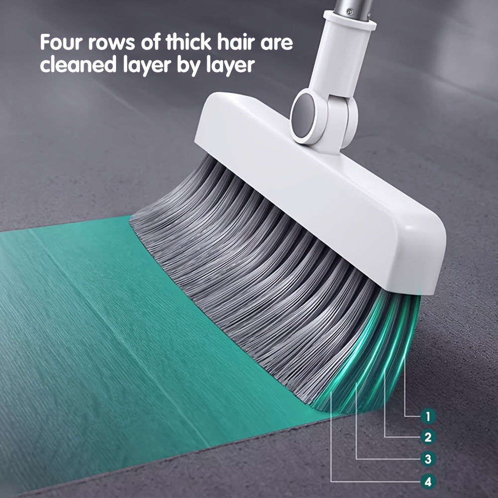 broom with dustpan combo set 3in 1 for sweeping indoor and push broom outdoor with dust pan 14 2 to 48 8 inch adjustable long handle broom and dustpan set marine cleaning tools broom and dustpan Product details 4