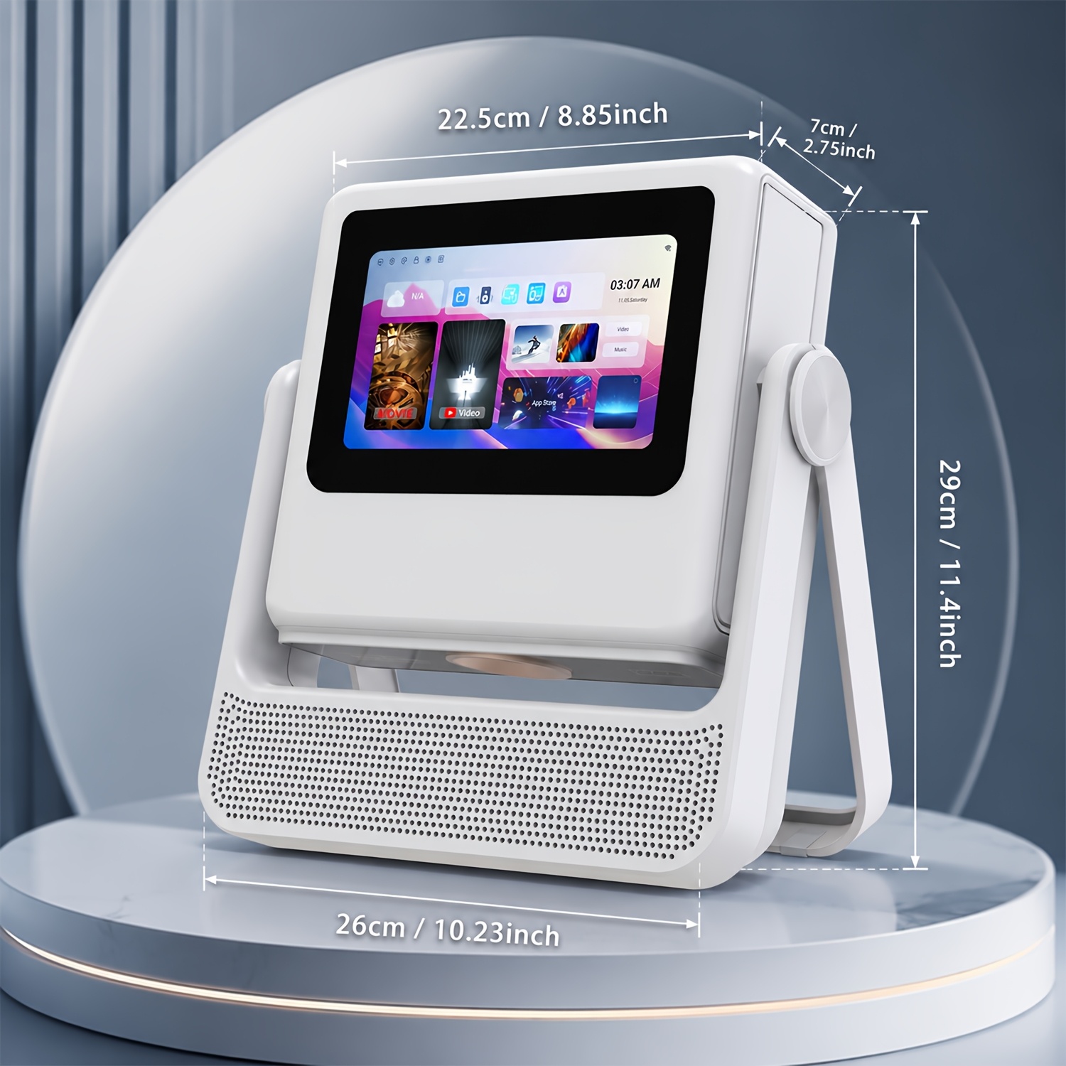 Image of A6pro Upgraded High-definition Projector Supports 4k Native 1080p, 12 Intelligent System, 7-inch Touch Screen, Wifi6, Automatic Prism Correction, Suitable For Viewing.