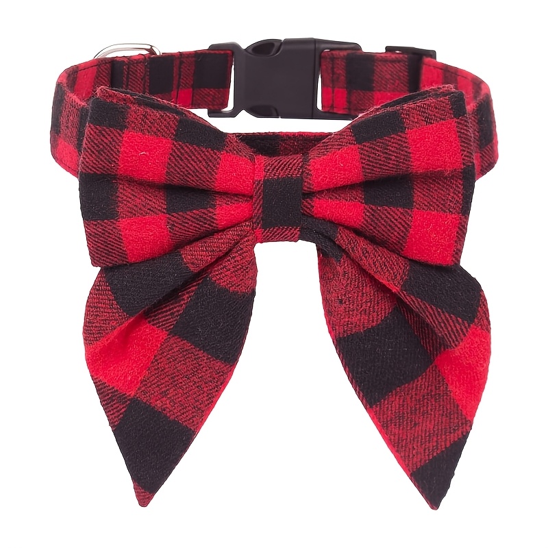 TEMU 1pc Pet Holiday Bow Tie Cat Adjustable Dogs Collar Puppy Thanksgiving Christmas Pets Outdoor Costume