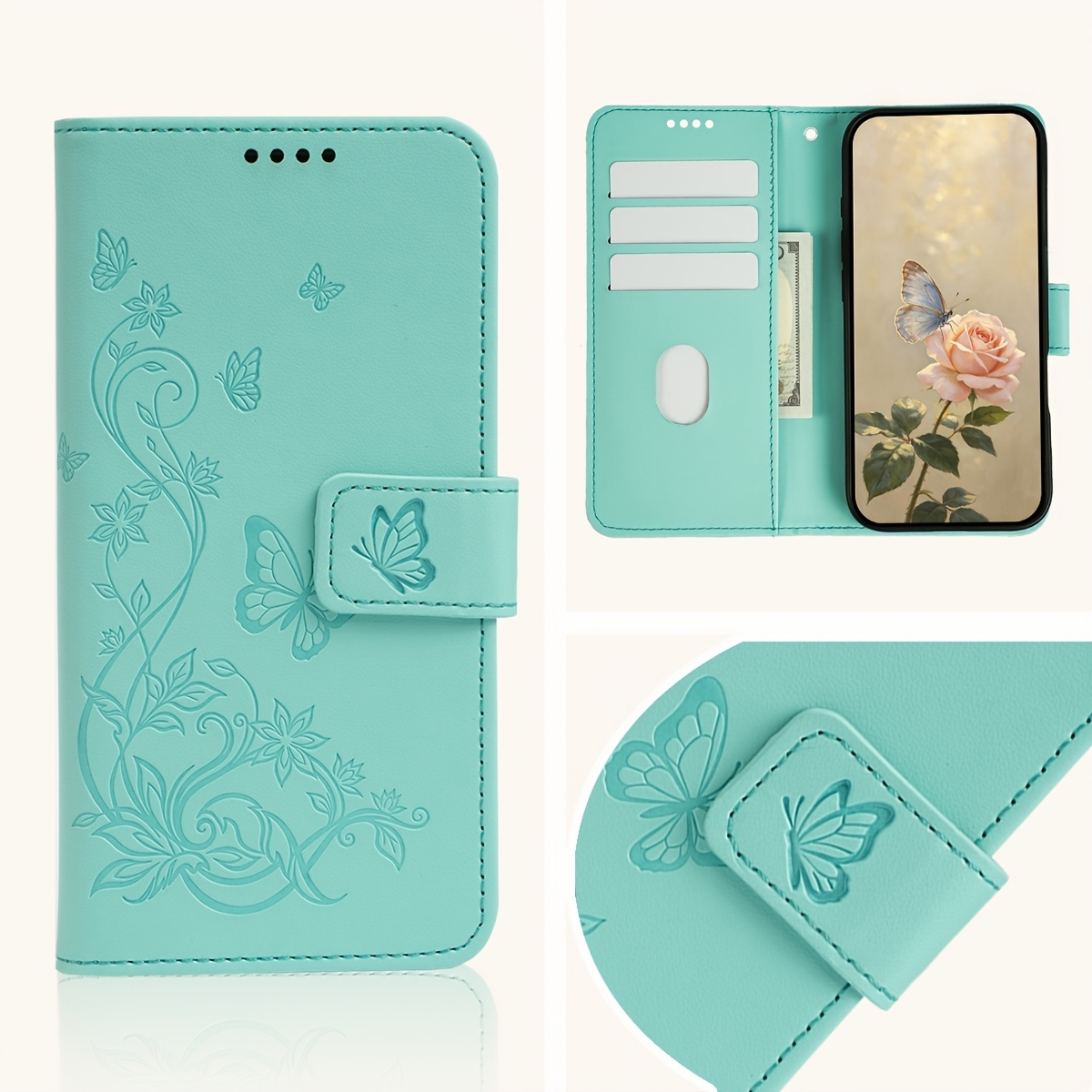 TEMU Phone Case: [for Wallet Case]suitable For Galaxy S26 Fe, Flip Wallet Phone Case. Shockproof Protective Case With 3 Card Slots Kickstand Magnetic