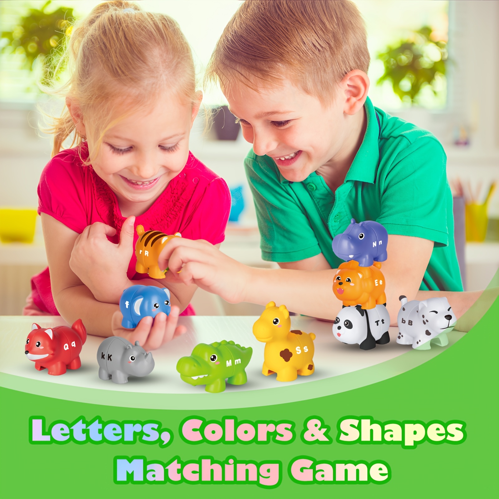 learning toys year old 52pcs abc animal alphabet match Temu