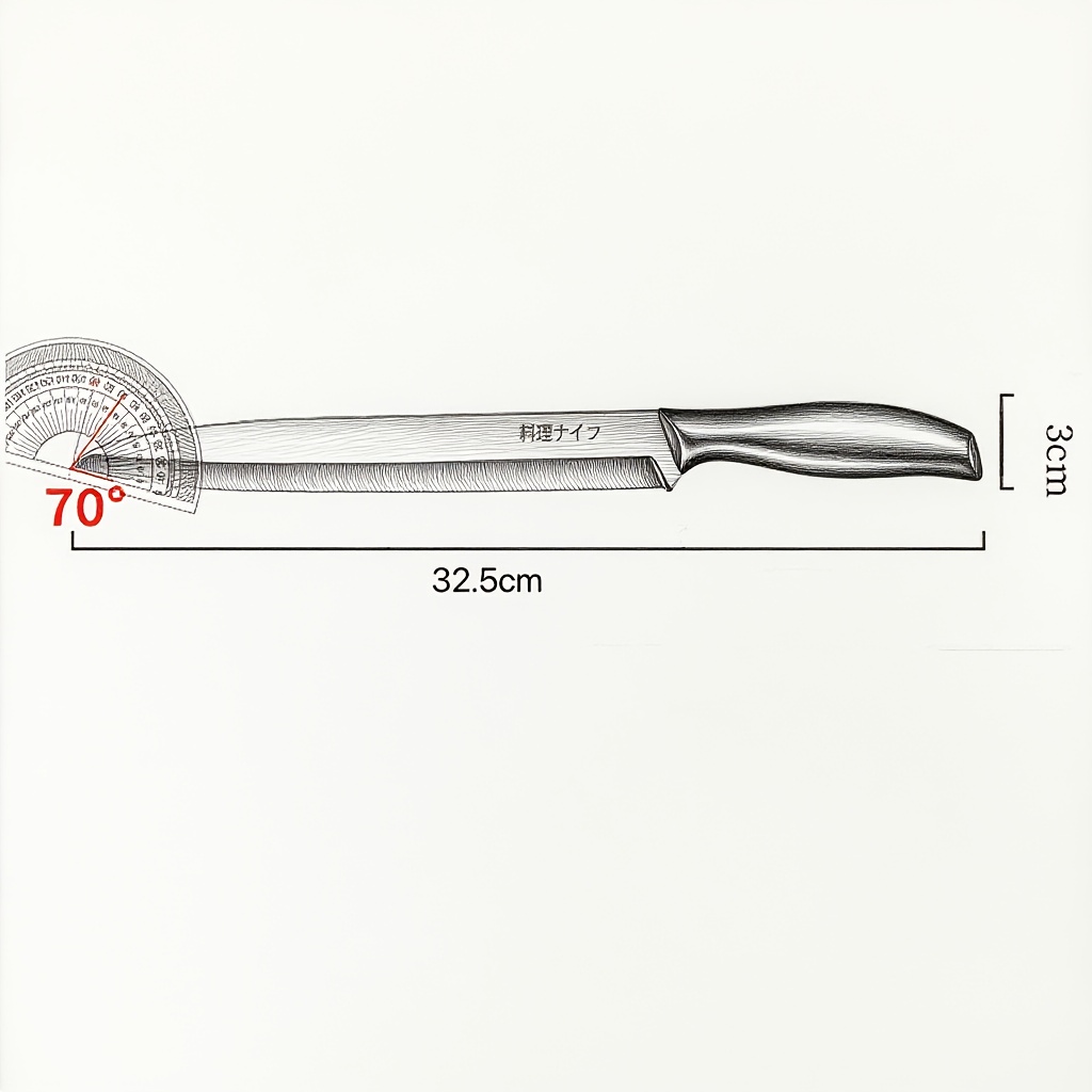 TEMU Japanese Chef's Knife - Heavy-duty 304 Stainless Steel Construction, Professional Sashimi & Salmon Fillet Knife With Ergonomic Handle,