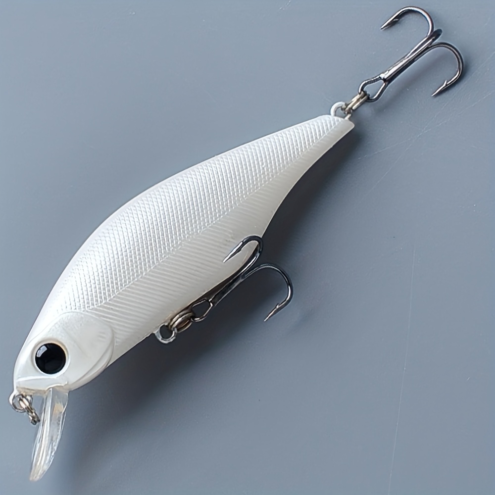 TEMU 1pc Vibrant Floating Minnow Fishing Lure - Durable Abs, Realistic With Sharp Hooks, Fishing Bait