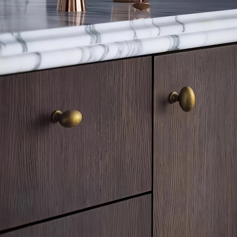 4 oval brass alloy cabinet knobs elegant metal - Temu Oman