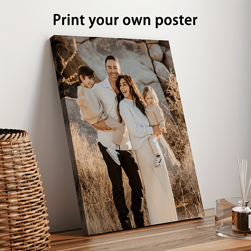 TEMU 2d Flat, 2d Flat, Custom Frameless Canvas Art Featuring Your Favorite Images, Personalized Family Photo Wall Art Suitable For Kitchen And Dining