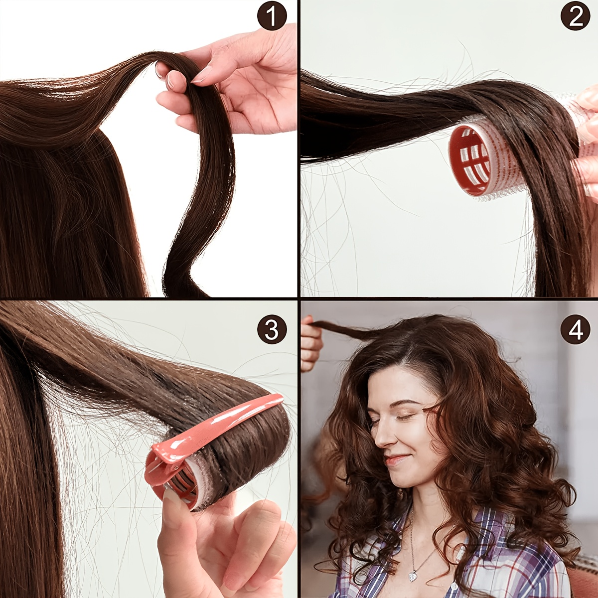 28pcs Large Self-Adhesive Heatless Curling Rods Set