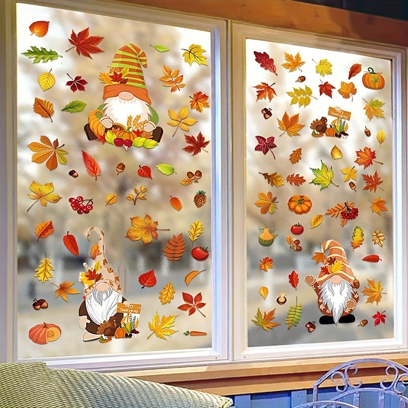 

6 Sheets Of Stickers - -, Reusable, And To Apply Decorations For Thanksgiving, Christmas, And Halloween - Add A Touch Of Fall Festivity To