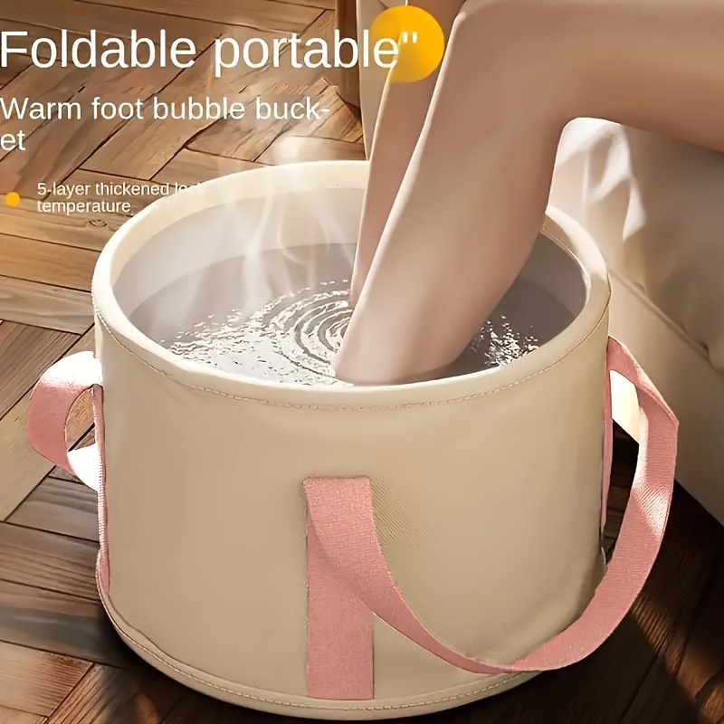 

Portable & Foldable Foot Soak Tub - Temperature Controlled, No Power Needed, Ideal For Travel & Home ,