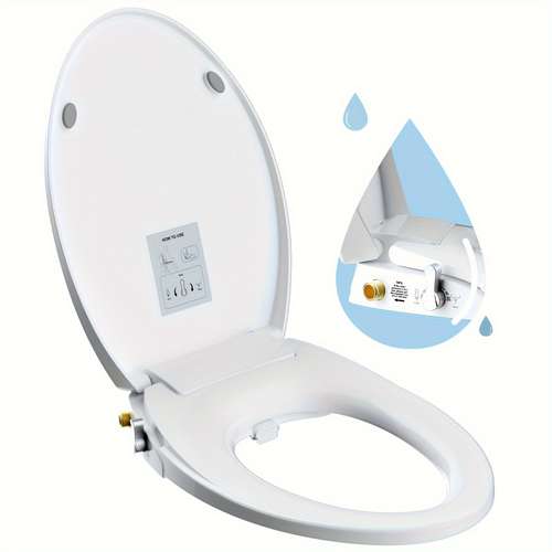 Hibbent Non-Electric Bidet Fresh Water Spray Kit – Dual Nozzle Toilet Seat Attachment
