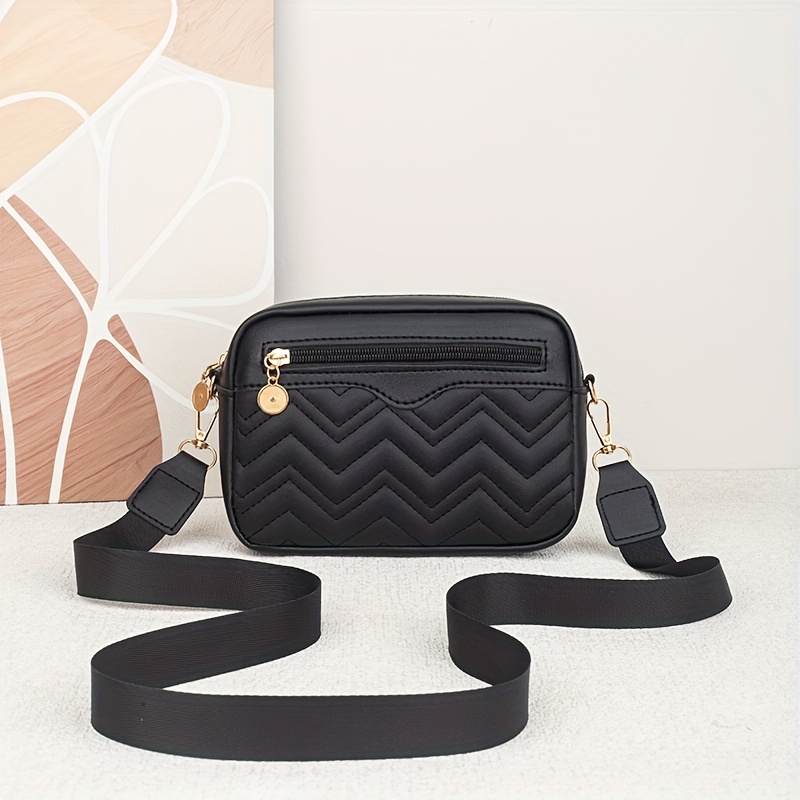 Image of 2026 New Stylish Small Square Bag, Shoulder Bag, Crossbody Bag, Embroidered Camera Bag With Front , Used For Daily Matching Mobile Phone Bag