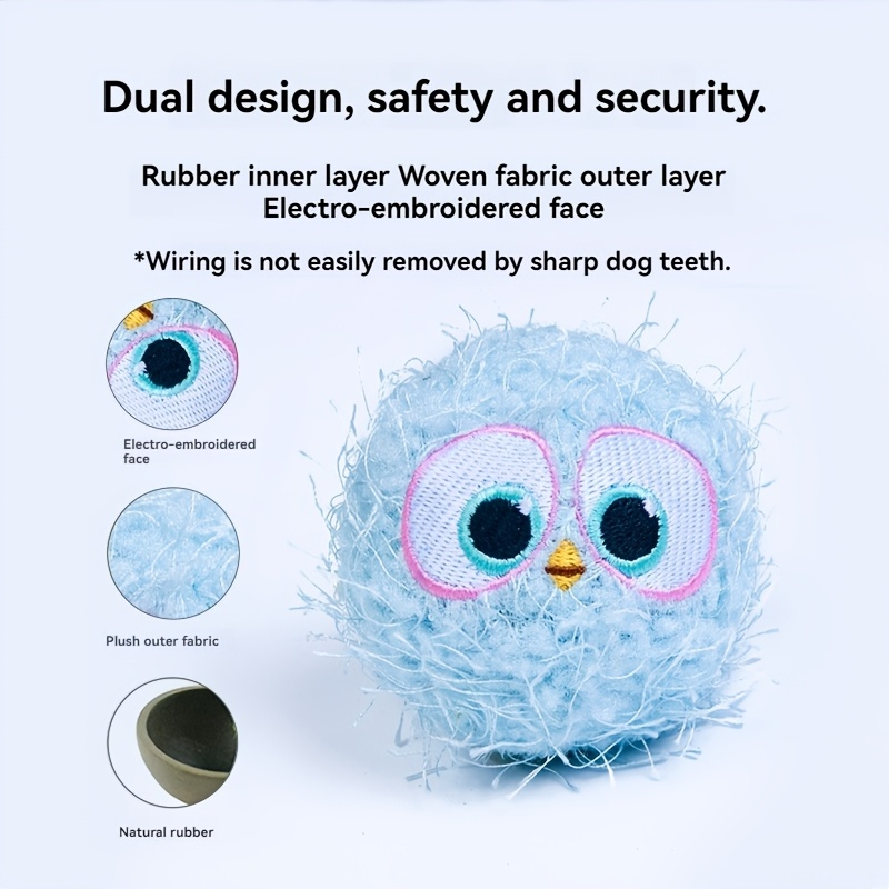 Image of 1pc Squeaky Dog Toy Ball Cleans Teeth And Promotes Pet Exercise Squeaky Ball Toy For Aggressive Chewers