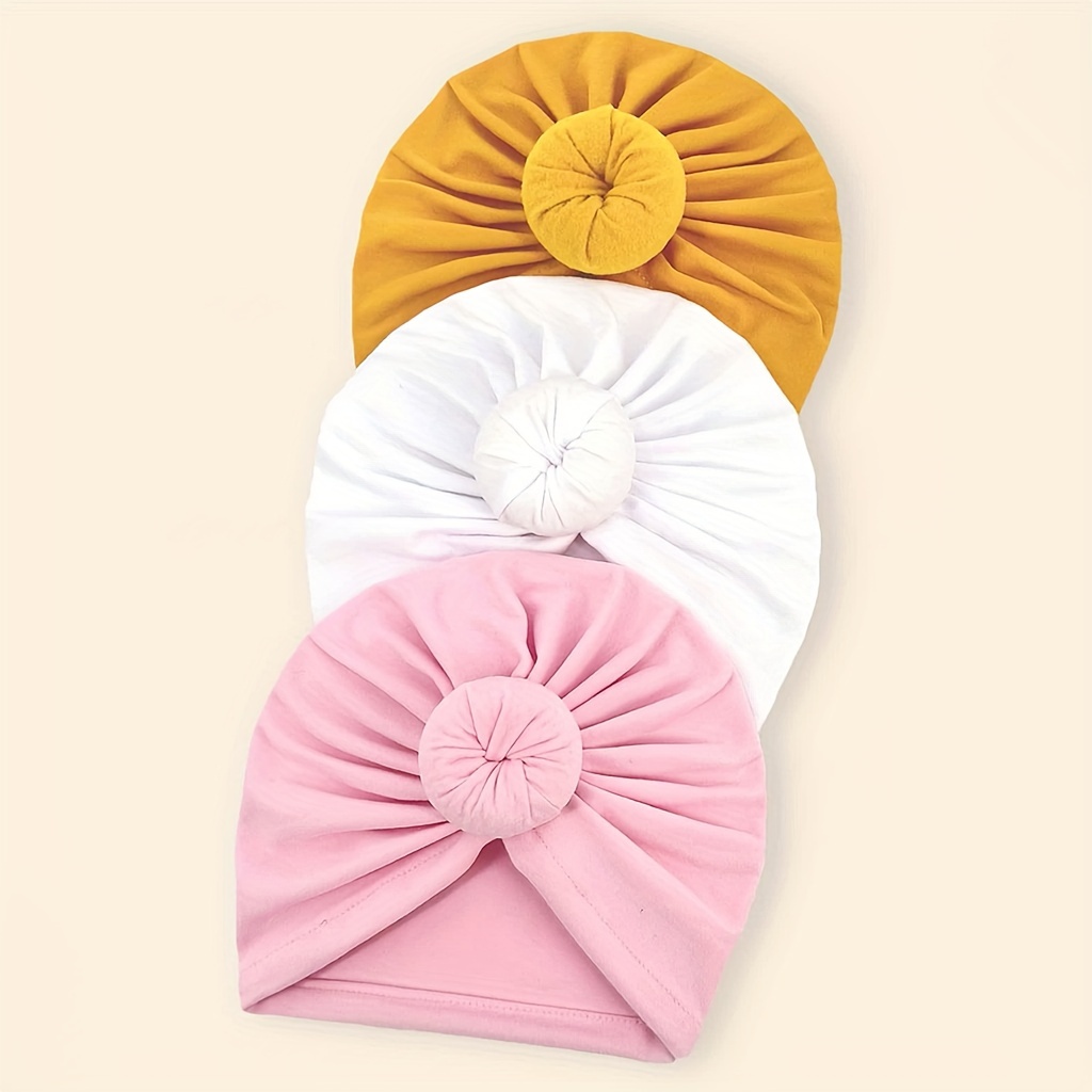 

Lot De 3 Bonnets Pour Bébé, Doux Bonnet Bandana Pour Bébé