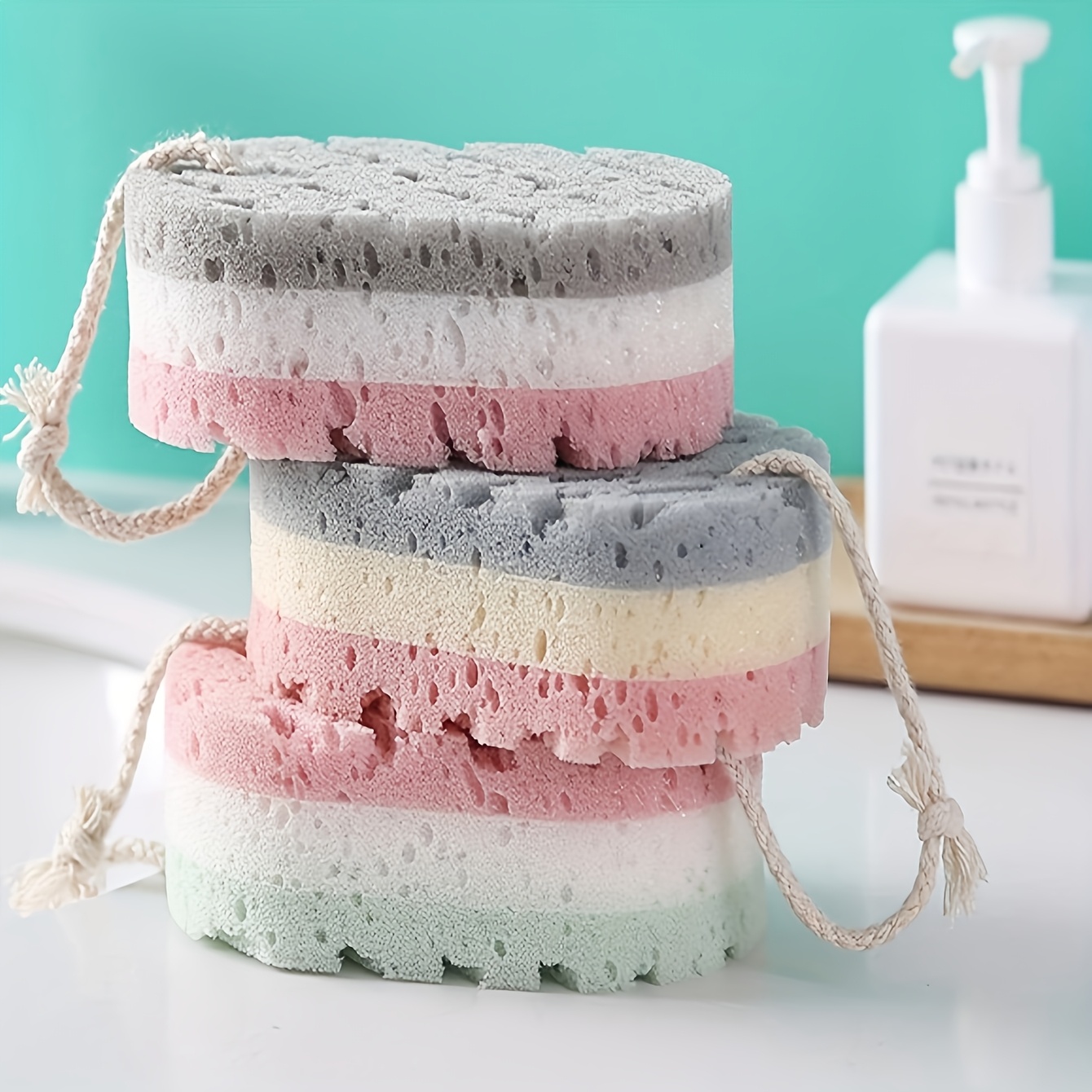 

Ensemble de brosses pour avec éponge à bain Konjac, exfoliation et massage pour une , matériau et de haute qualité avec éponges de douche, pour - et la beauté