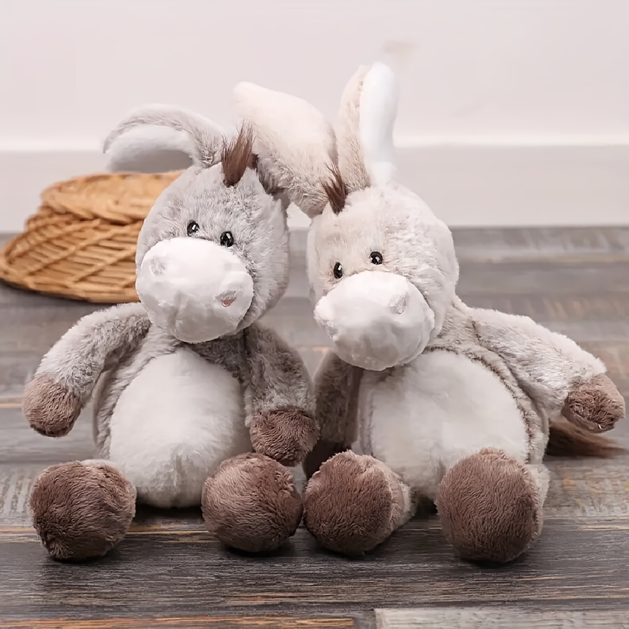 

1pc Cartoon Donkey Plush Dog Toy, Interactive Play For Small To Medium Breeds, Polyester, Random Color