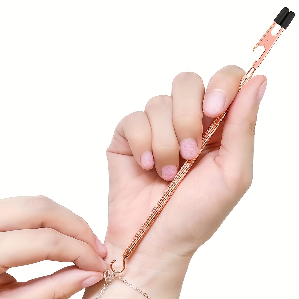 TEMU 1pièce Outil d'aide à en place de bracelet double extrémité, accessoire polyvalent pour l'assistance à en place de bijoux, accessoire facile à