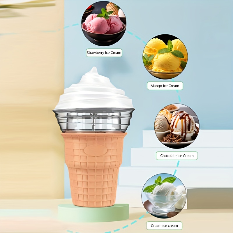 Usb ice cream maker mini automatic homemade ice cream machine cone