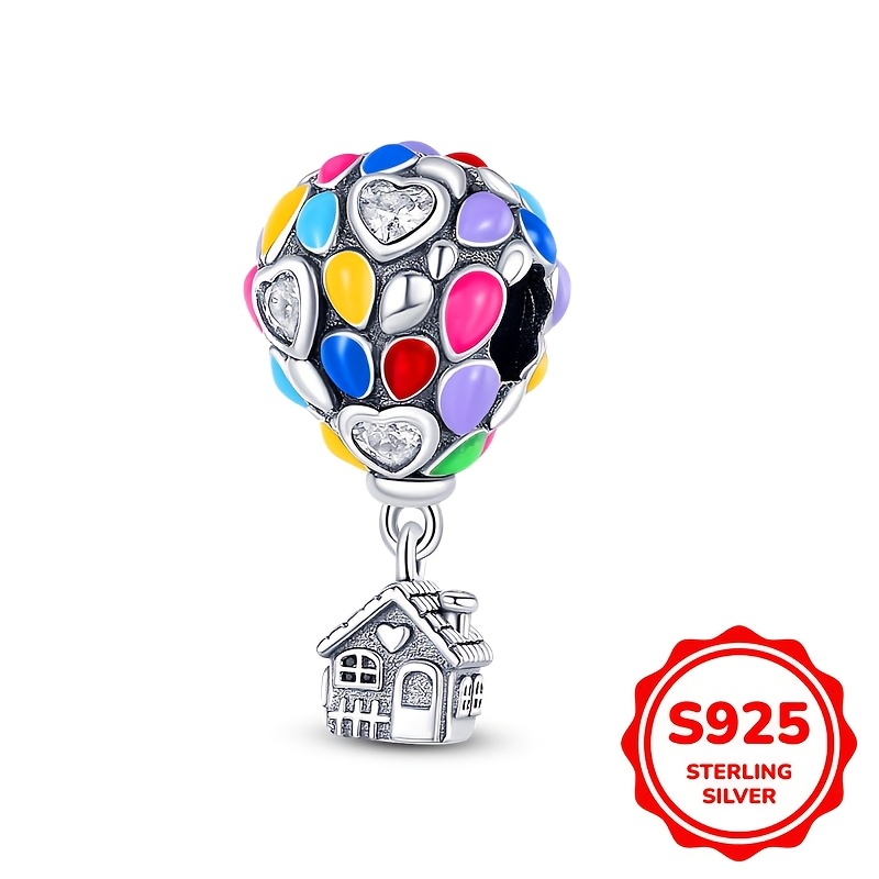 

Hot Selling Elegant 925 Sterling Silvery Hot Air Balloon Pendant, Silvery Weight 5g, Suitable For Original 3mm Bracelets, Elegant , Women's High-end Jewelry Gifts, Wedding Party Accessories