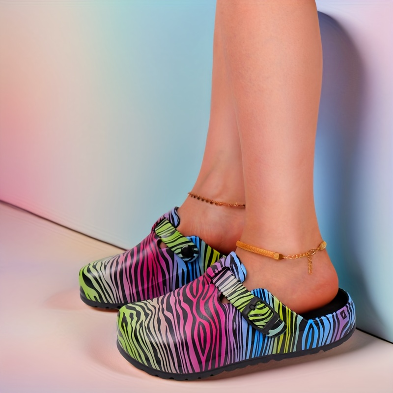 zoccoli stampa zebra donna sandali spiaggia e giardino moda Temu