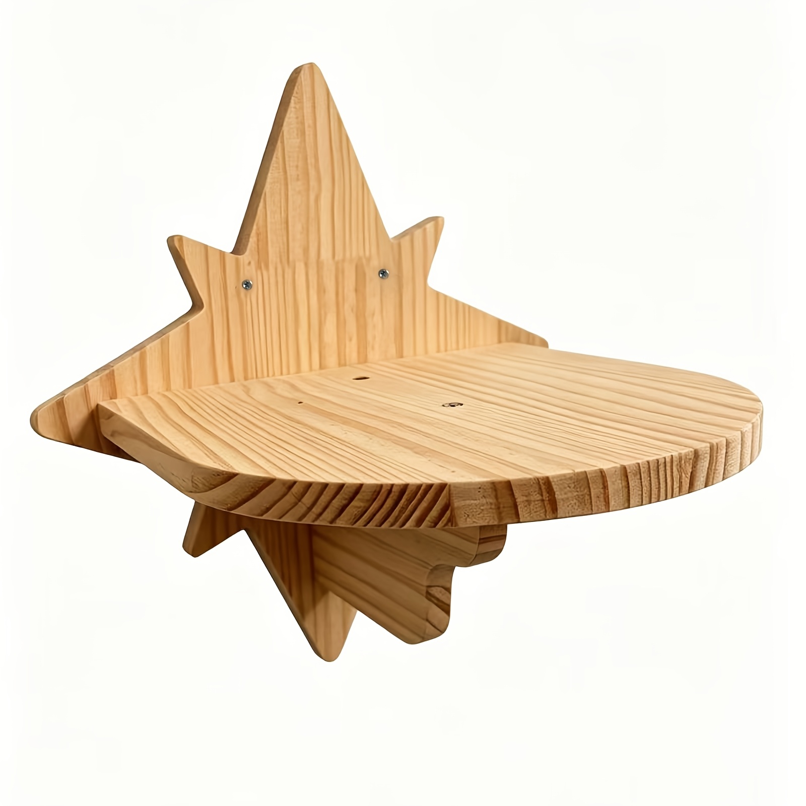 TEMU Étagère murale pour chat en bois d'étoile, Plateforme pour chat en bois d'étoile, Escalier, Meuble moderne en bois pour chat