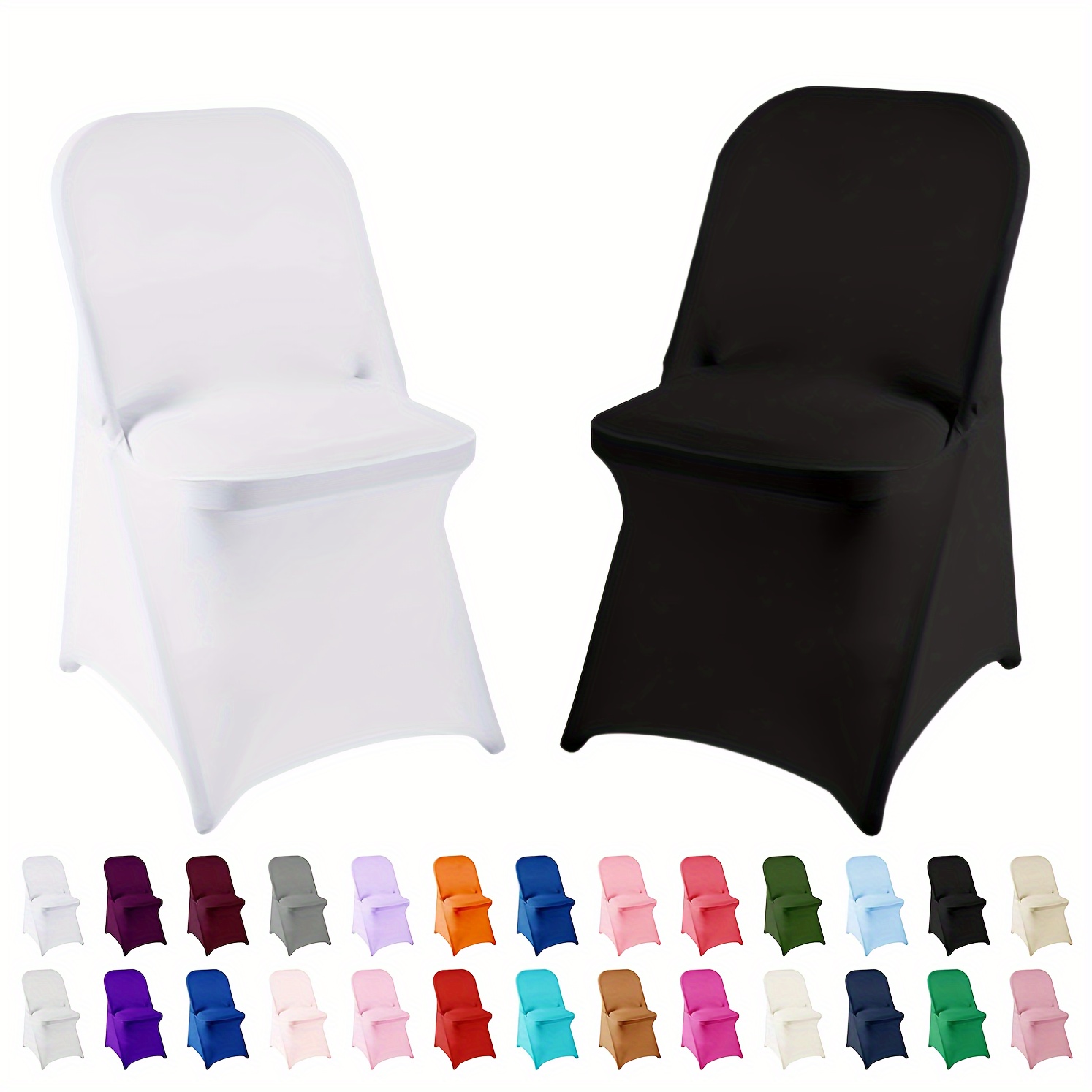 Black Thickened Elastic Stretch Chair Cover Spandex Folding - Temu
