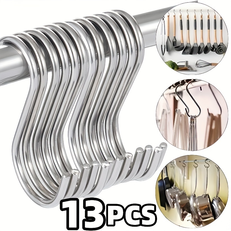 

13pcs Steel S- Set - Metal For , Bathroom, & | Closet Organizer