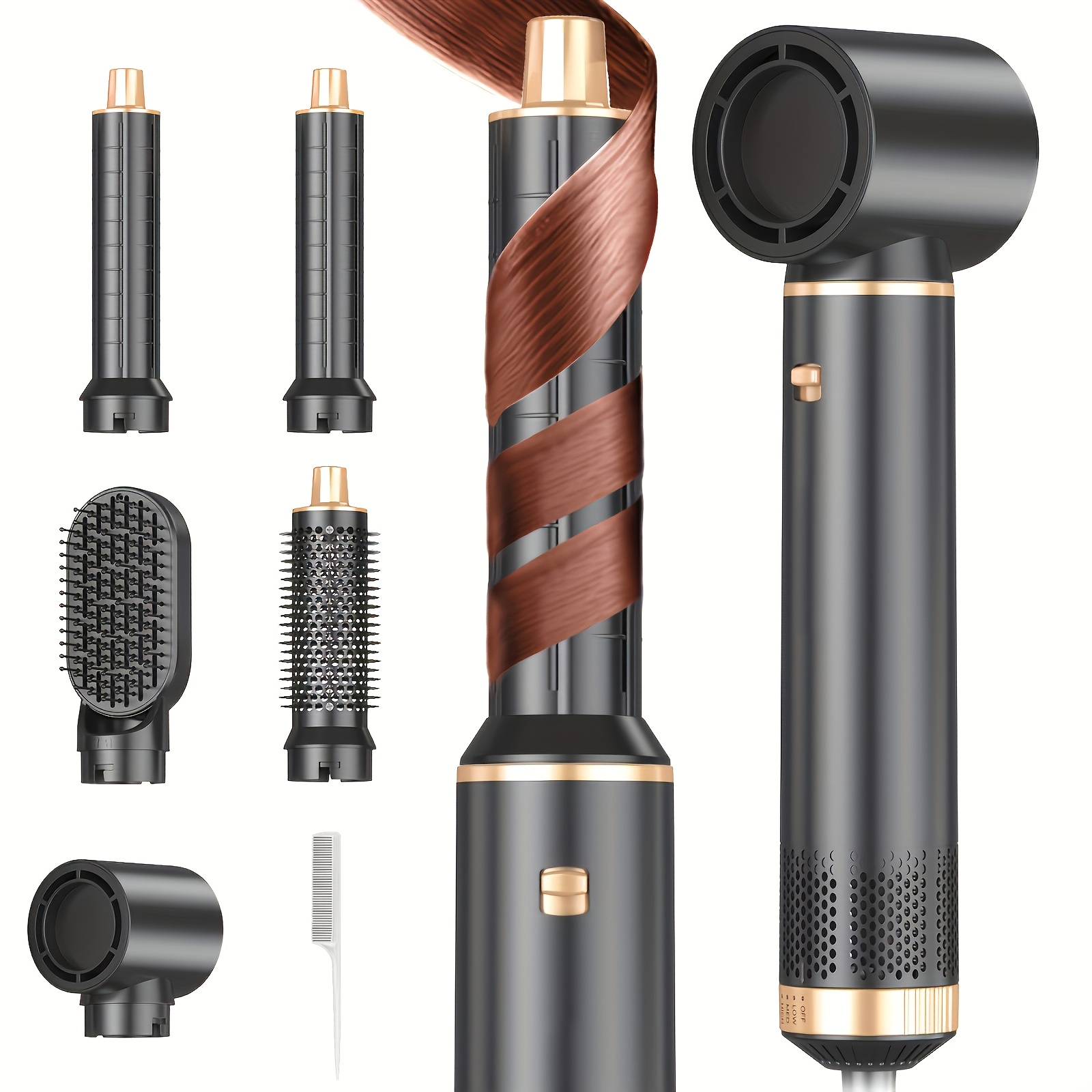 Hair Styler Brush With Heat Styling & Negative - , & Straightening Multi-functional Styler - Gift For Women