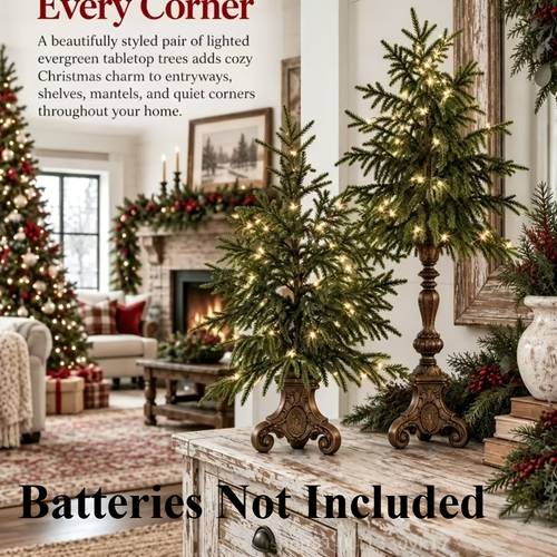 norfolk pine artificial christmas tree tabletop decor mini pine for home holiday desktop ornament batteries not included