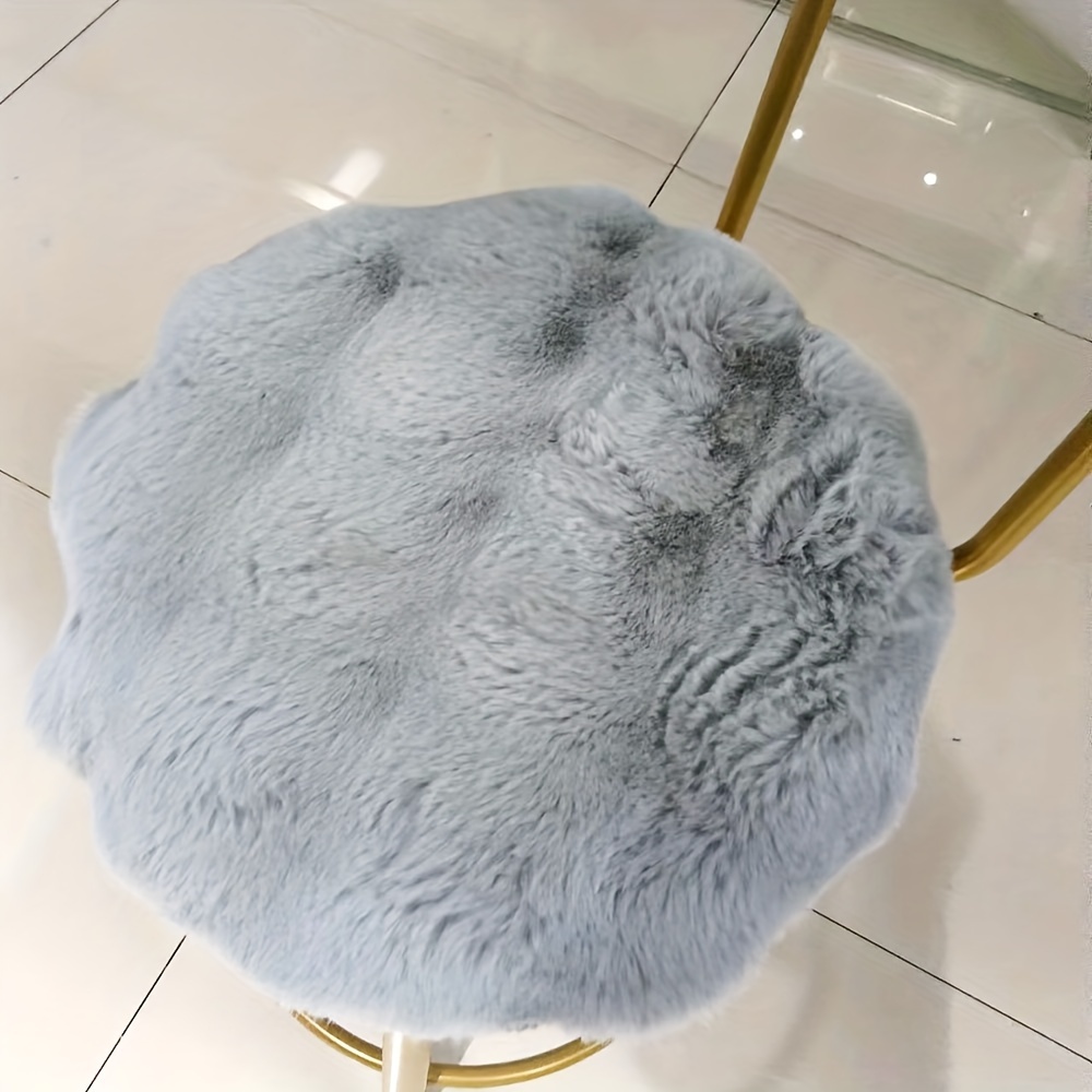 1pc, Round , Soft And Fluffy Fabric For , Plush Without Shedding, Durable And Easy To , A Warm And Romantic Atmosphere, Suitable For Shoe Benches And Cafes, In Multiple Colors