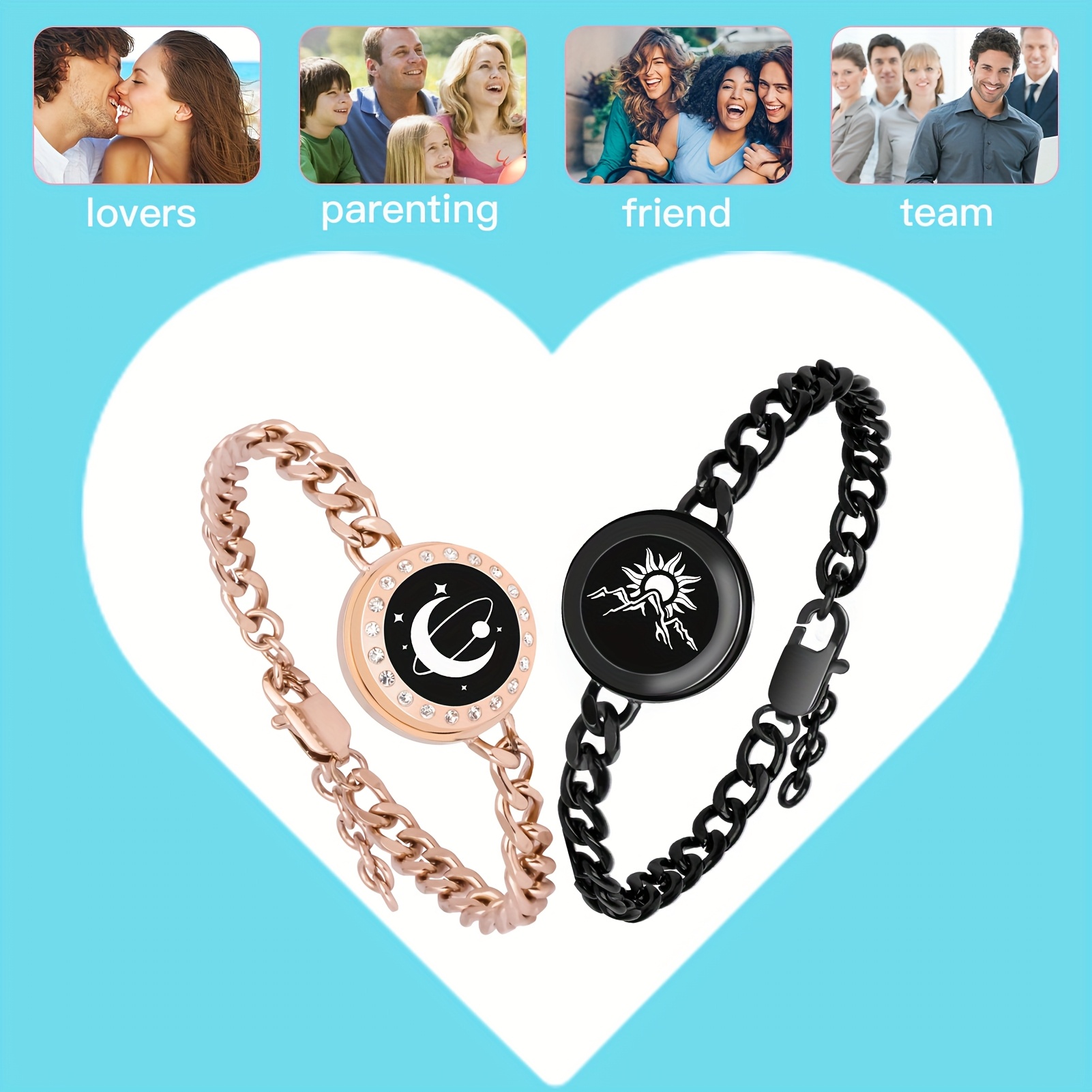 vibration bracelets for couples Long Distance Relationship Bracelet Couple Distance ConnectÃ© Vibrant Touch  Bracelets For Couples Long Distance Relationship