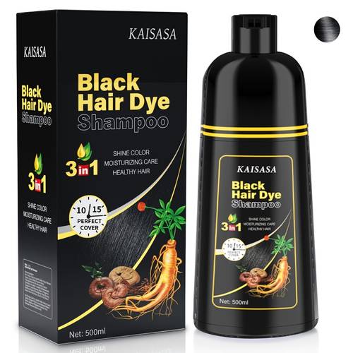 teinture capillaire à action rapide | shampooing couvrant les cheveux à 99,99 %, soin capillaire et teinture capillaire 3-en-1 contenant des ingrédients naturels que le ginseng et le , convient aux hommes et aux femmes et à divers types de cheveux